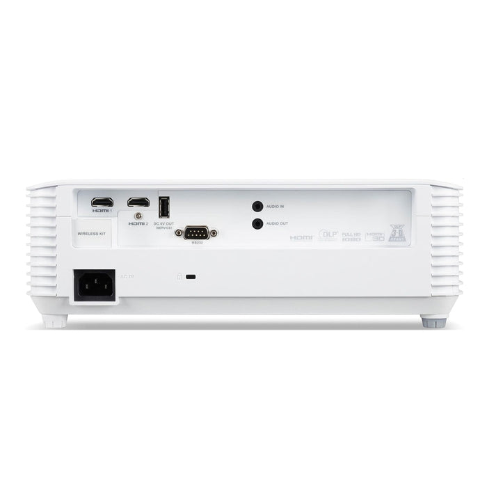 Acer Projector H6546Ki, DLP, FHD (1920x1080), 5200 ANSI Lumens, 17 000:1, 1.1x, 3D ready, 24/7 operation, HDMI 2x1.4, DC Out (5V/1.5A, USB-A), RS232, Audio in/out, WiFi (kit incl.), Speaker 3W, Bag, 2.95Kg, 2Y, White