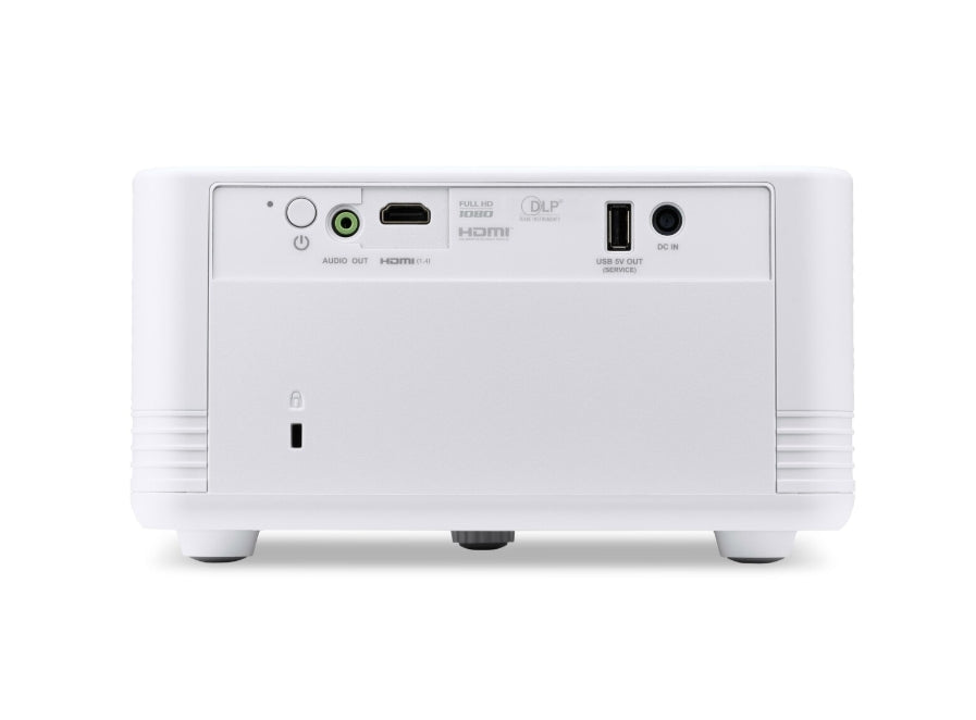 Acer Projector PD1500, DLP Portable, FHD (1920x1080), 1500 ANSI Lumens, 5000:1, 1.1x, LED Light Source, 360° Projection, HDMI 1.4, DC Out (5V/2.0A), USB (Type A), Audio in/out, Speaker 5W, Bag, 2.3 kg, 3Y, White
