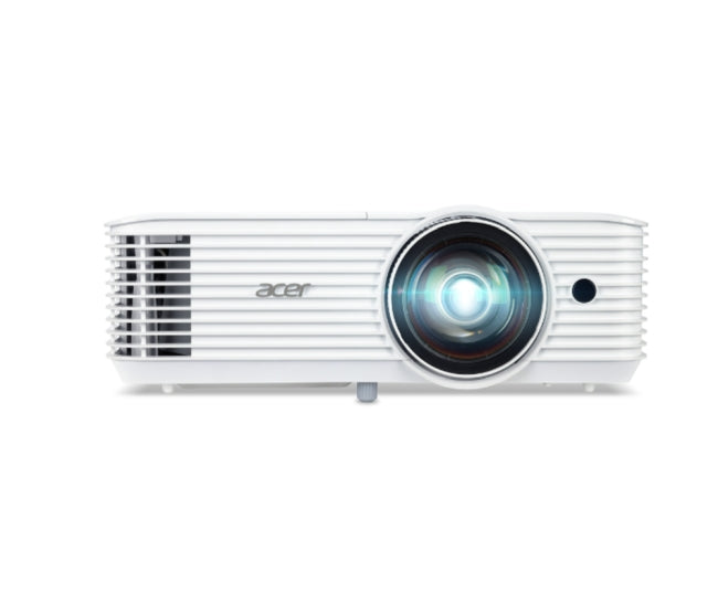 Acer Projector S1387n, DLP, Short Throw 0.5, WXGA (1280x800), 4000 ANSI Lum, 20 000:1, 1x Zoom, 2x HDMI (1.4b), Component Video (D-sub), PC Audio 3.5mm, RCA, DC Out (5V/1A, USB-A), RG-45, RS232, Speaker 16W, 3.1 kg, 3Y, White