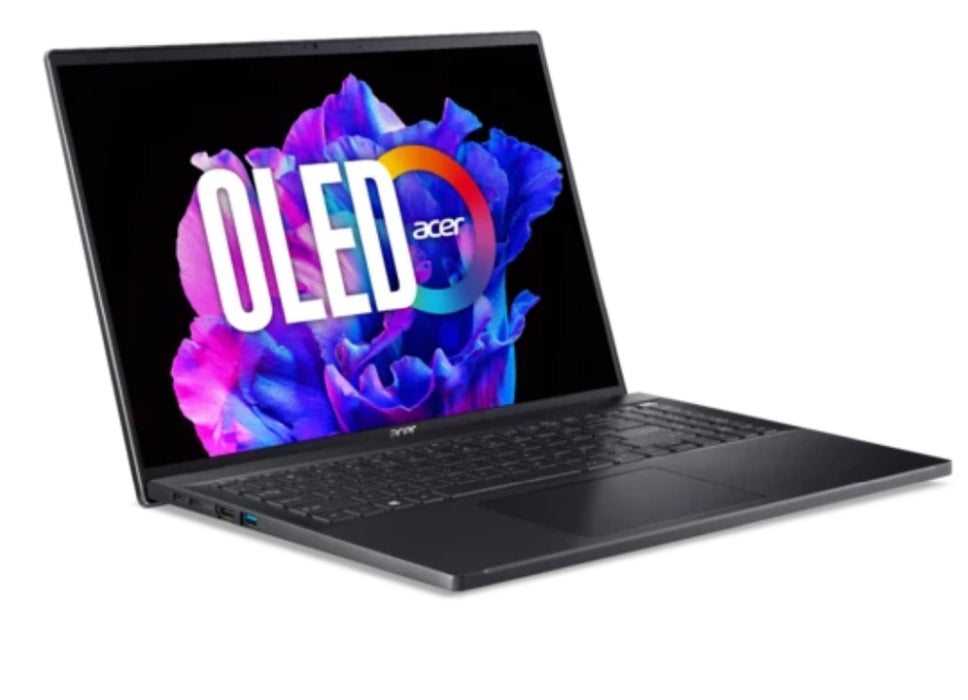Acer Swift Go 16 Pro, SFG16-71-74R0, Intel Core i7-13620H (up to 4.9GHz, 24MB), 16" CineCrystal 3,2K OLED 120Hz, 16 GB LPDDR5 RAM OB, SSD 1000GB PCIe Gen4, Intel UHD, WIFI6E+BT 5.2, Micro SD, FPR, No Cyrilic, QHD Cam, Win 11 Home 64 bit, Ice Black