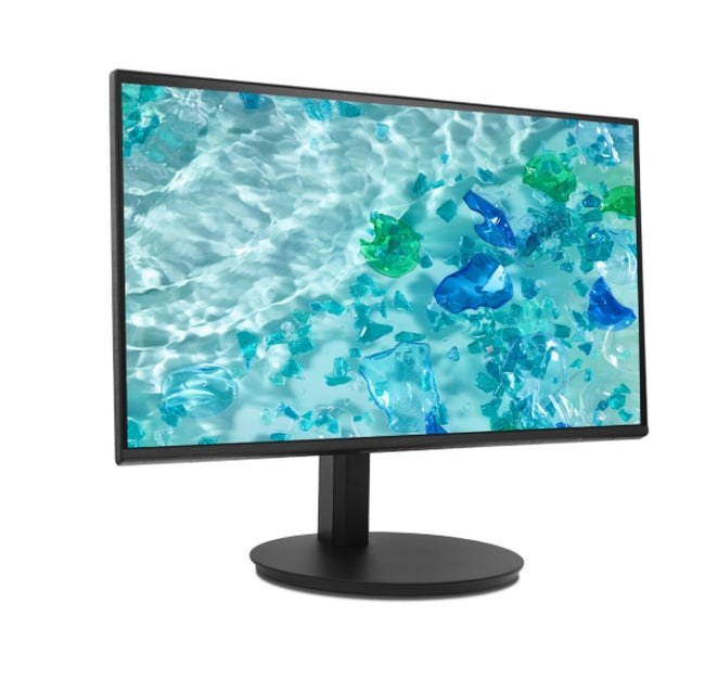 Acer Vero CB242YGbmiprx, 23.8" FHD(1920x1080)IPS, ZeroFrame 120Hz Adaptive Sync, 1ms(VRB), 100M:1, 250nits, VGA, HDMI, DP, Speakers, Audio In/Out, Ergostand, EnergyStar, EPEAT Gold, Energy Efficiency Class B, Black, 3Y