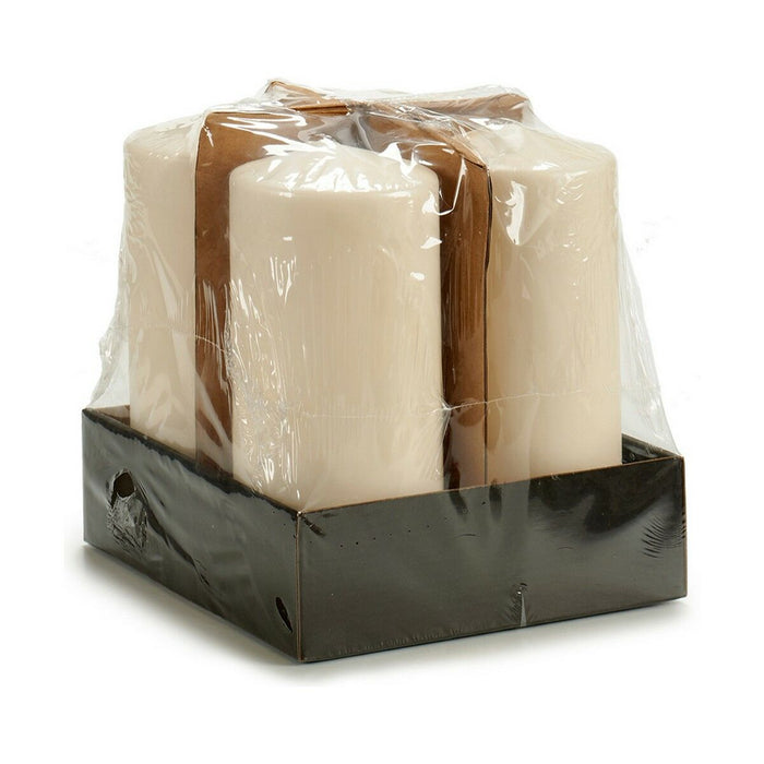 Candle Acorde Cream 9 x 20 x 9 cm 8,7 x 20 x 8,7 cm (4 Units)