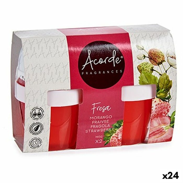 Air Freshener Set Acorde Strawberry Gel (24 Units)