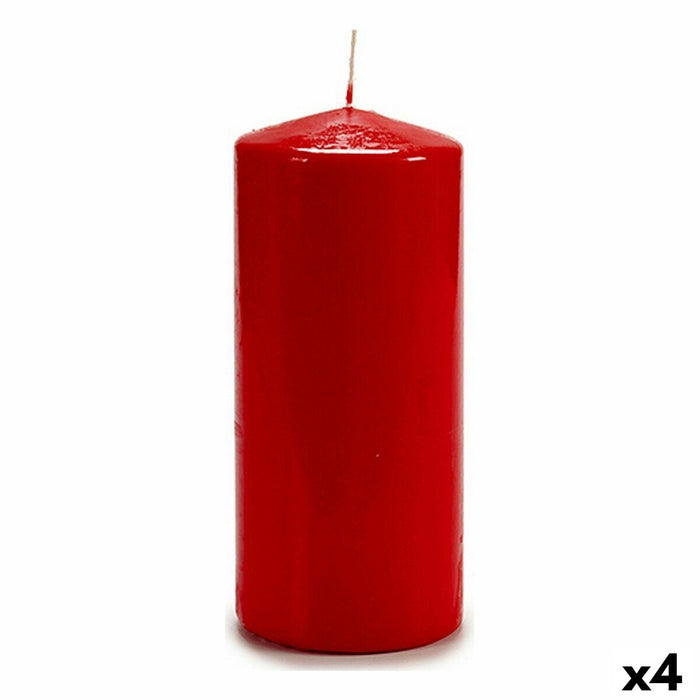 Candle Acorde Red 9 x 20 x 9 cm (4 Units)