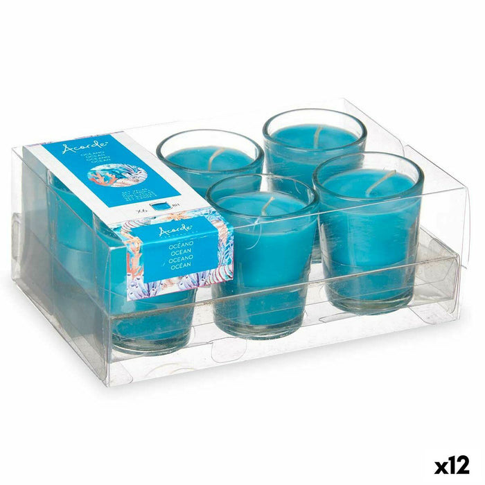 Scented Candle Set Acorde Ocean Glass (12 Units)
