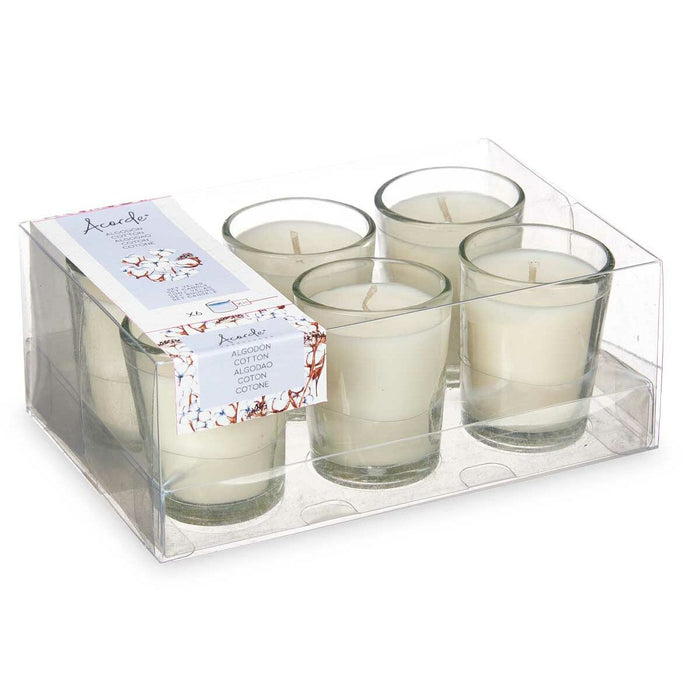 Scented Candle Set Acorde Cotton Glass (12 Units)