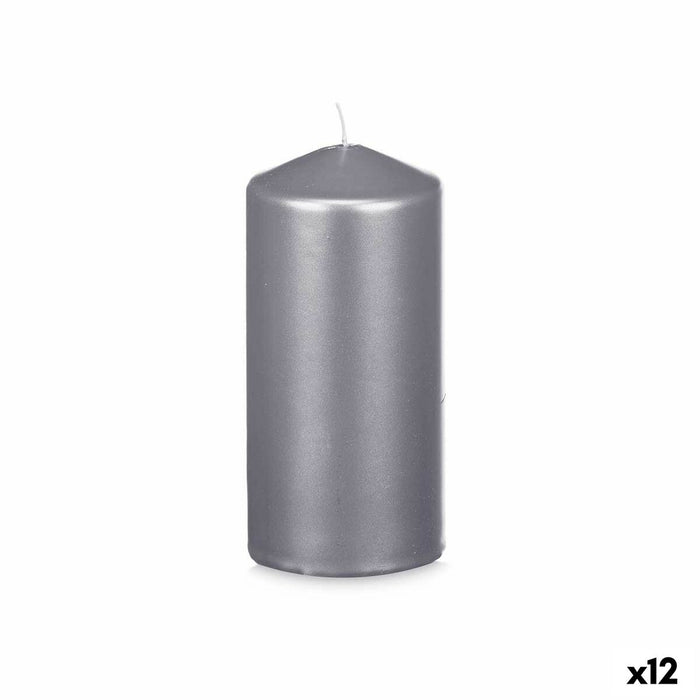 Candle Acorde Silver 7 x 15,5 x 7 cm (12 Units)