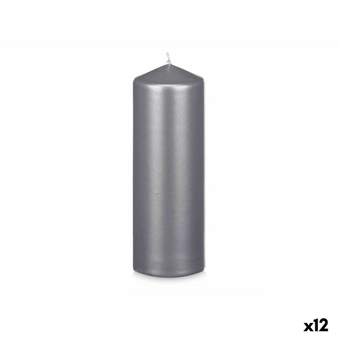 Candle Acorde Silver 7 x 20 x 7 cm (12 Units)