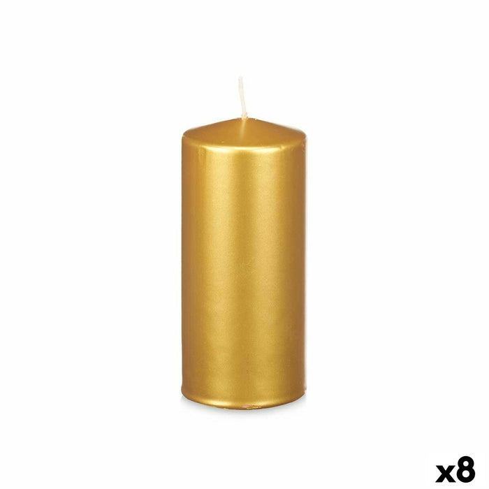Candle Acorde Golden 9 x 20 x 9 cm (8 Units)