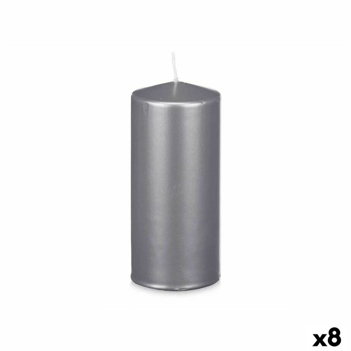Candle Acorde Silver 9 x 20 x 9 cm (8 Units)