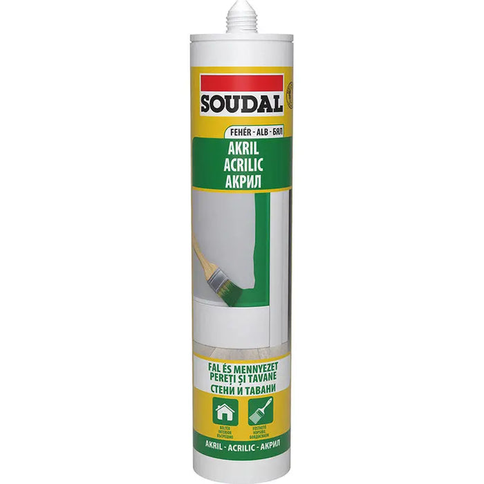 ACRYLIC SEALANT 280 ML SOUDAL - Китове<<<Лакове и импрегнанти за дърво<<<Бои и