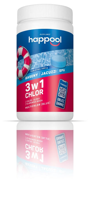 Acrylmed MULTICHLOR BLUE Tablets for increasing chlorine levels and combating algae 200 g