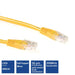 ACT Network patch cable cat.6 U/UTP 0.25 m yellow bulk - Мрежови