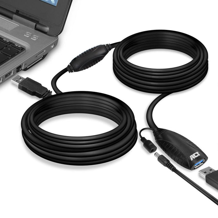 Cable ACT AC6110, USB-A male - female, 10 m