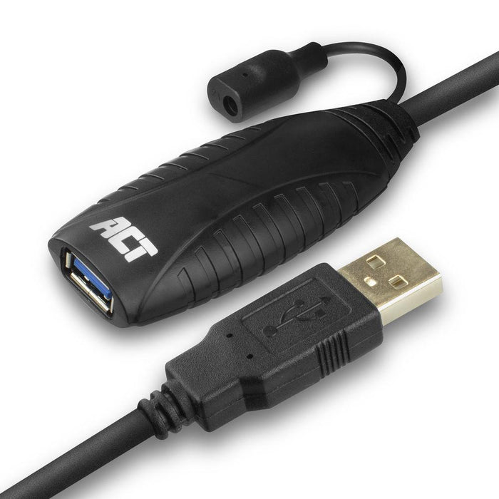 Cable ACT AC6110, USB-A male - female, 10 m