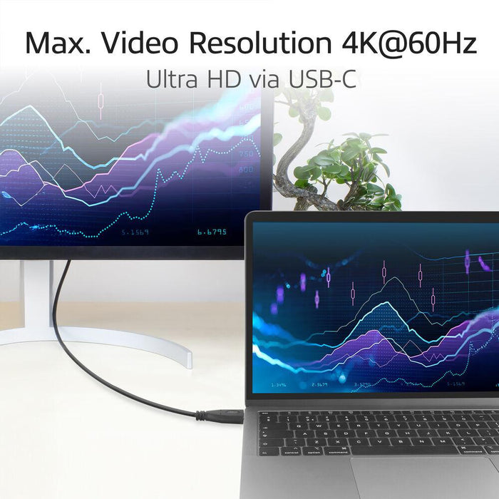 ACT Cable USB-C - USB-C, 10Gbps, 60W, 0.5 m, connectors - 1x straight and 1x at 90° up/down angled