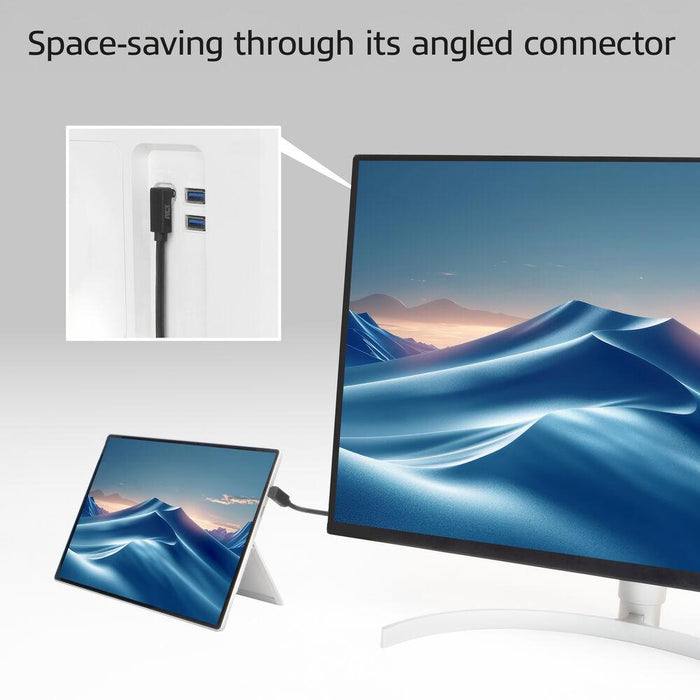 ACT Cable USB-C 10Gbps, 60W, 1m, 90° up/down angled connectors