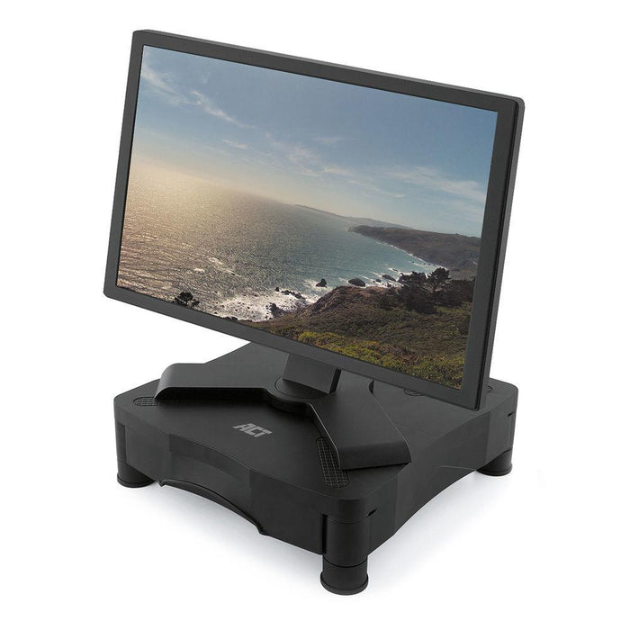 ACT Single Drawer Monitor Stand, Height Adjustable, AC8200