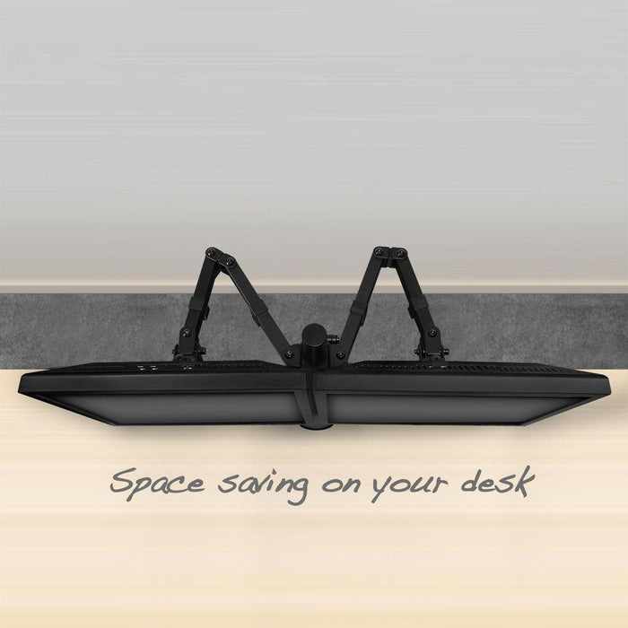 Stand for 2 monitors ACT AC8302, for desk, Adjustable, 32", 2x8 kg, Black