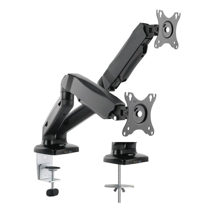 ACT AC8312 Desk Monitor Stand, For Two Monitors, Adjustable, 13" - 32"
