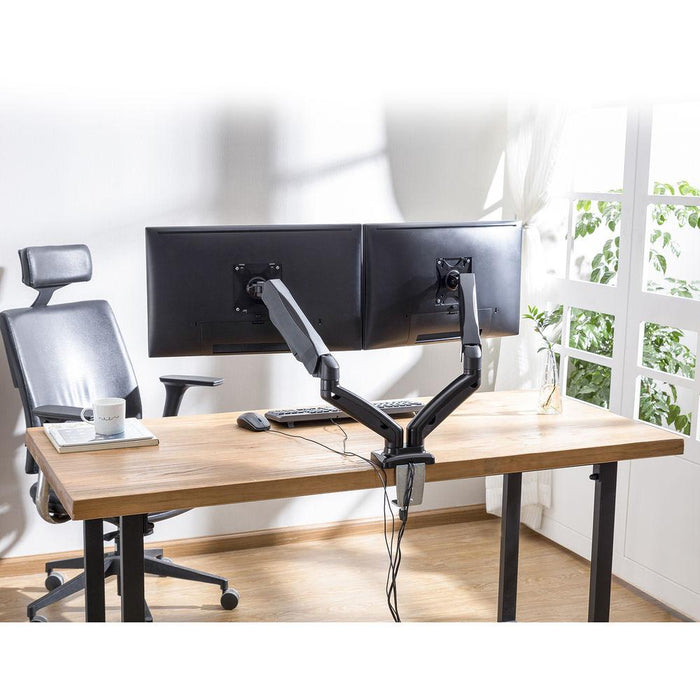 ACT AC8312 Desk Monitor Stand, For Two Monitors, Adjustable, 13" - 32"