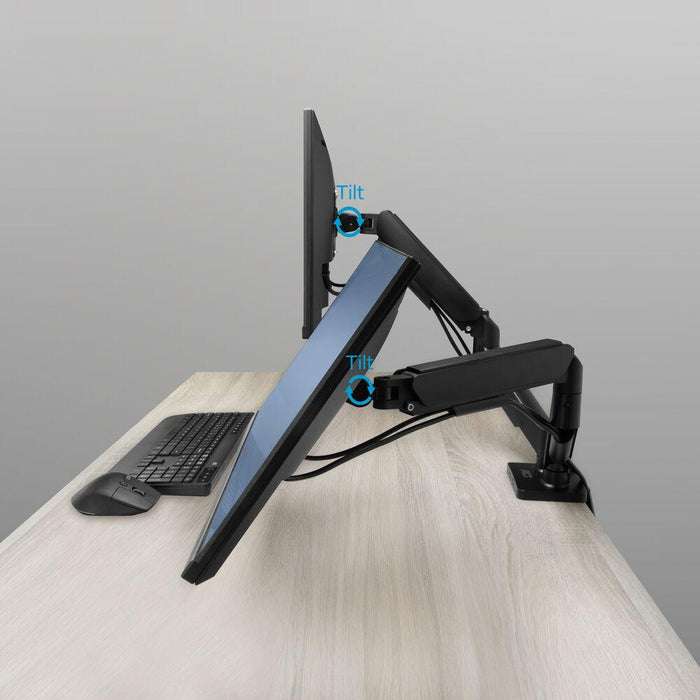 ACT Desk Mount for 2 Monitors AC8314, Adjustable, 17" - 34", 9 kg, gas spring