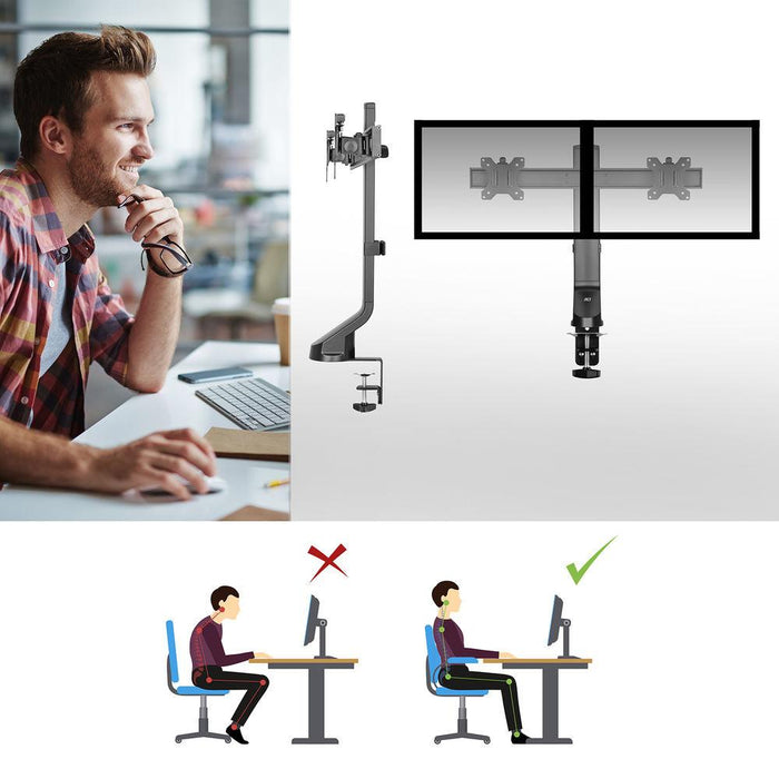 ACT Stand for 2 monitors 27" with height adjustment