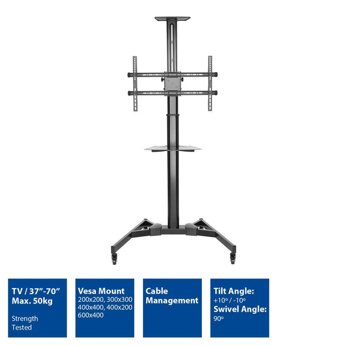Mobile stand, 37"-70", For floor, ACT AC8370