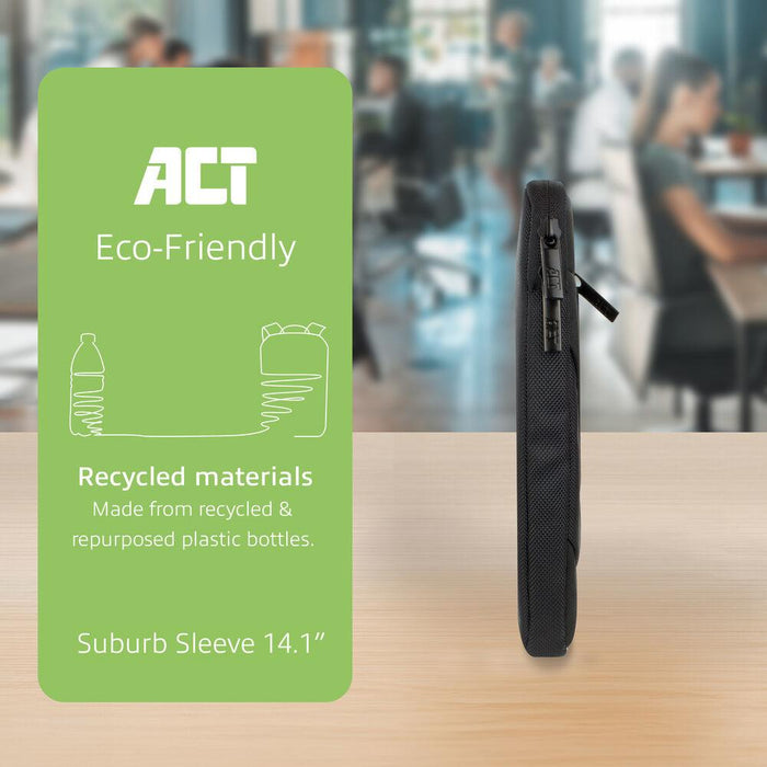 ACT Suburb 14.1" laptop case made from recycled plastic bottles