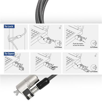 Digital laptop lock ACT LOCK AC9040, 2.0 m