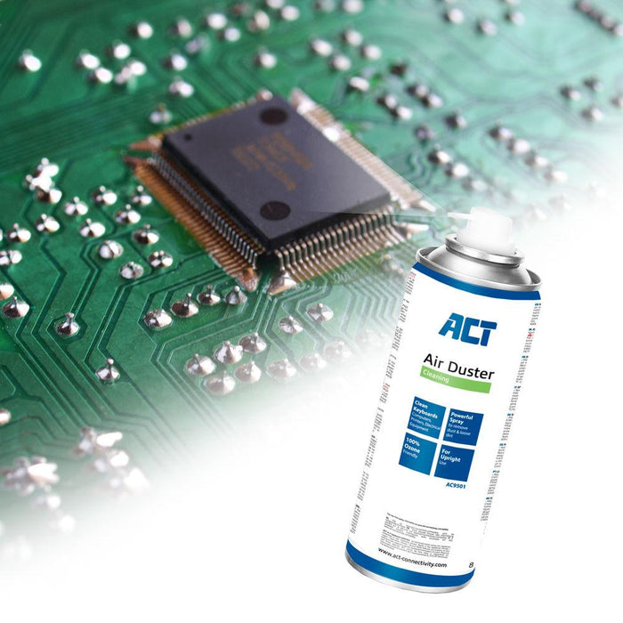 Air spray ACT AC9501, For keyboards, LCD, TV monitors, 400 ml.