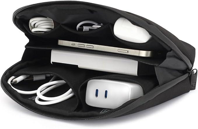 Travel organizer, ACT City Accessory, 24 x 5.50 x 14 cm, 7 compartments, Black