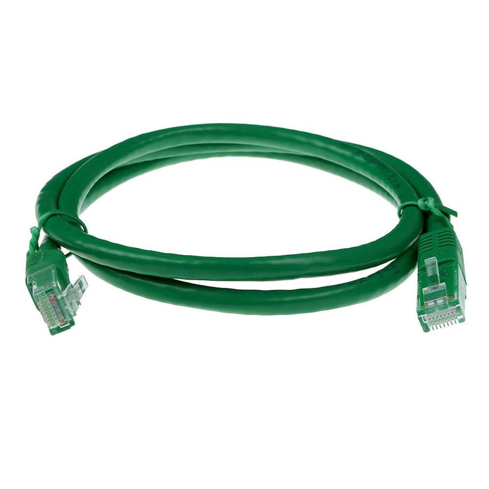 Network patch cable ACT U/UTP, CAT 6, RJ-45 - RJ-45, 2.0 m, Copper wires, Green, Bulk packaging