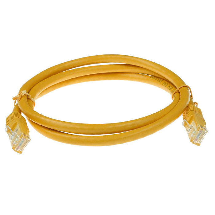 Network patch cable ACT U/UTP, CAT 6, RJ-45 - RJ-45, 0.5 m, Copper wires, Yellow, Bulk packaging