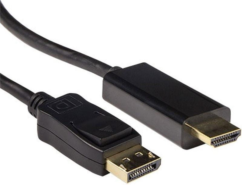 Cable ACT AK3991, DisplayPort male - HDMI-A male, 3 m, Black, bulk packaging