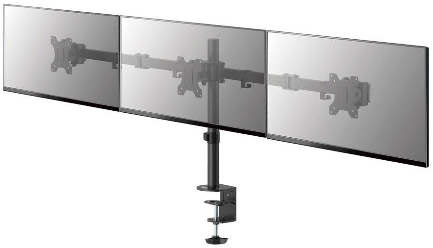 Stand for 3 monitors ACT AC8303, For desk, Adjustable, 27", 21 kg, Black
