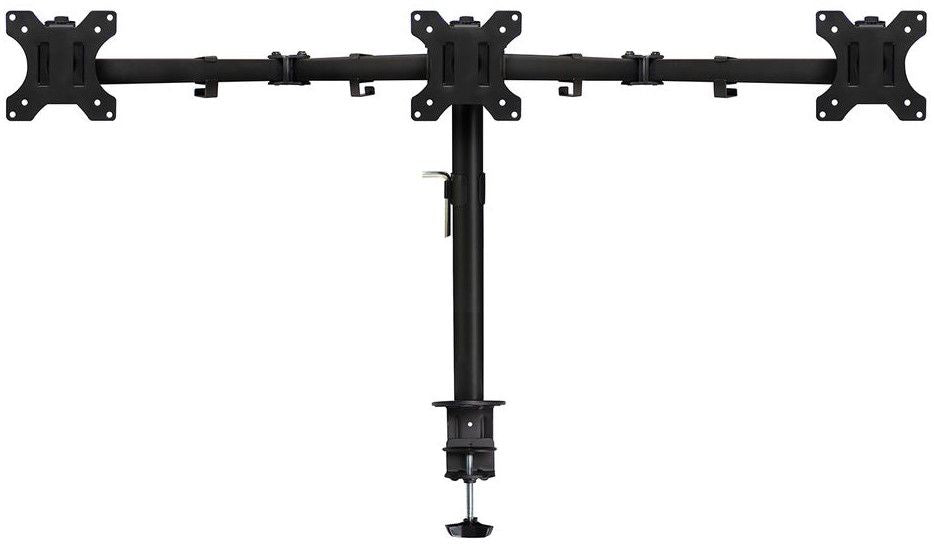 Stand for 3 monitors ACT AC8303, For desk, Adjustable, 27", 21 kg, Black