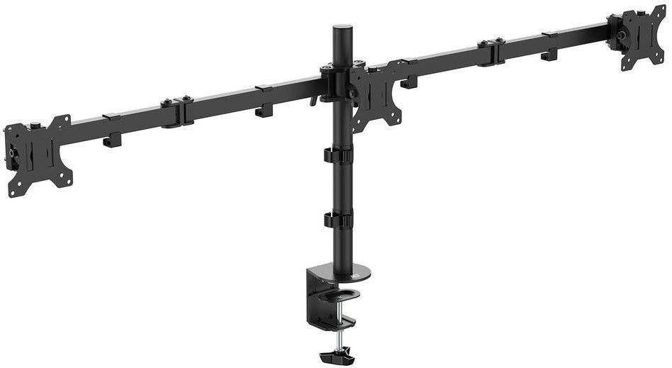 Stand for 3 monitors ACT AC8303, For desk, Adjustable, 27", 21 kg, Black