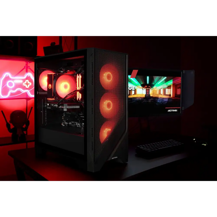 Actina 5901443406099 PC AMD Ryzen™ 5 7500F 32 GB DDR5-SDRAM 1 TB SSD AMD Radeon RX 7700 XT Midi Tower Black - Gaming