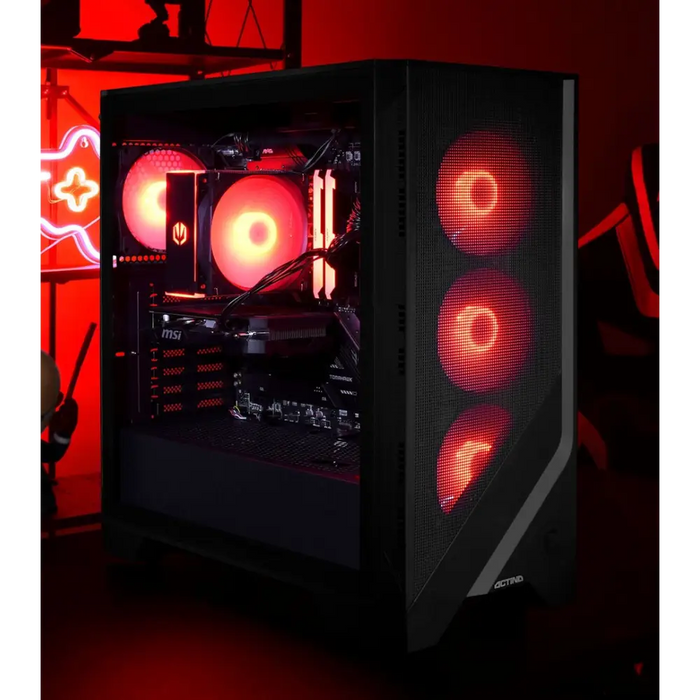 Actina 5901443406105 PC AMD Ryzen™ 7 7700 32 GB DDR5-SDRAM 1 TB SSD AMD Radeon RX 7700 XT Midi Tower Black - Gaming