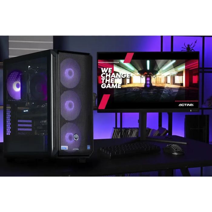 Actina 5901443410294 PC AMD Ryzen™ 7 8400F 32 GB DDR5-SDRAM 1 TB SSD Intel Arc B580 Midi Tower Black - Gaming Actina