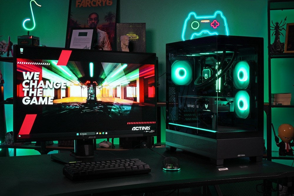 Actina 5901443416623 PC AMD Ryzen™ 9 9900X3D 32 GB DDR5-SDRAM 2 TB SSD NVIDIA GeForce RTX 5090 Midi Tower Black