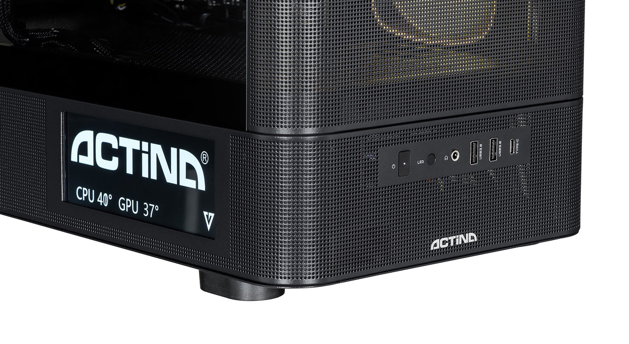 Actina 5901443440246 PC AMD Ryzen™ 9 9900X3D 32 GB DDR5-SDRAM 1 TB SSD NVIDIA GeForce RTX 5070 Ti Windows 11 Home Midi Tower Black