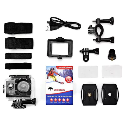Action camera Furibee F80 1080P HD accessories - Action Cameras