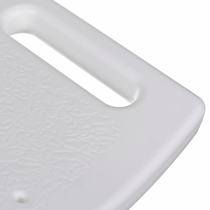 Rectangular shower stool with height adjustment