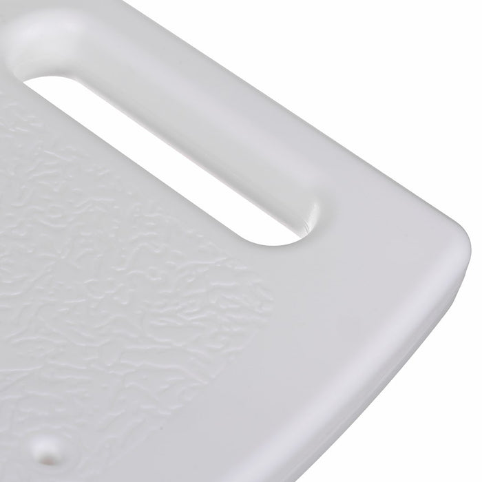 Rectangular shower stool with height adjustment