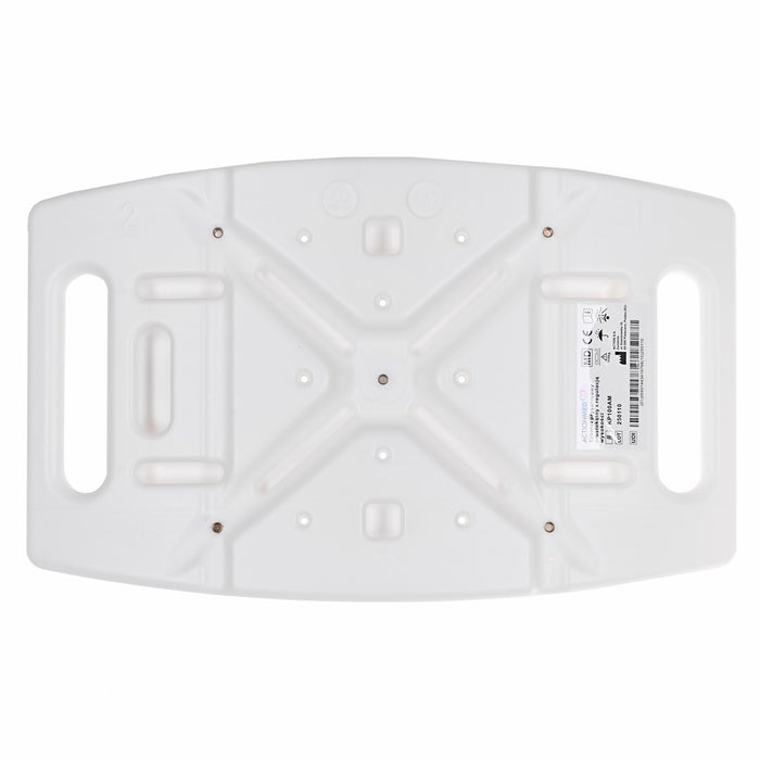 Rectangular shower stool with height adjustment