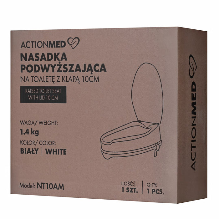 Toilet seat elevation cap with flap 10cm ActionMED NT10AM