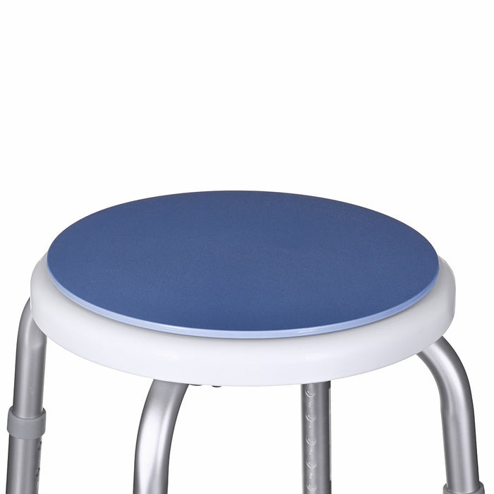 Round aluminium shower stool