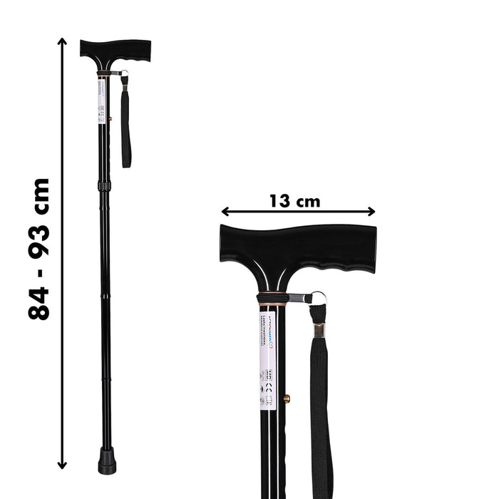 Folding walking stick ACTIONMED black